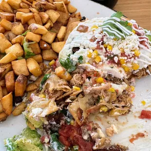 Breakfast Chicken Tostada