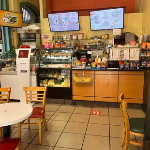 the inside of a coffee shop