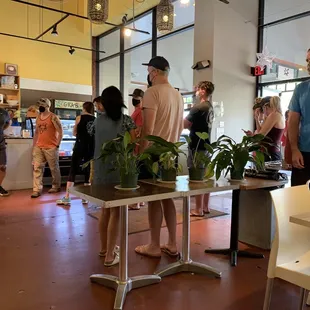 Busy with morning customers