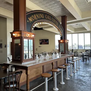 the interior of a coffee shop