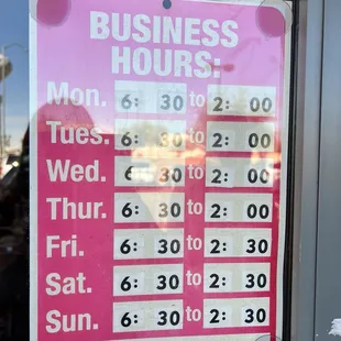 Business hours