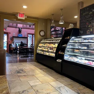 Pastries galore!  And a toasty place to sit and chat.