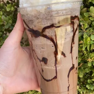 Cookies and Cream Frappe I added espresso and drizzle