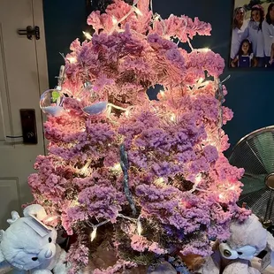 Pink flocked tree i just love their work