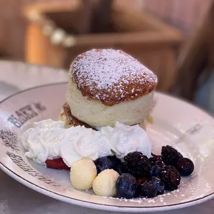 A must get! Soufflé Pancakes. Can also be eaten as a dessert