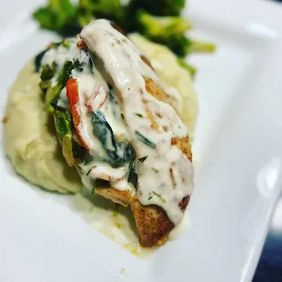 Stuffed Chicken Breast w/ a Rosemary Butter Sauce
