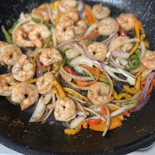 SHRIMP FAJITAS