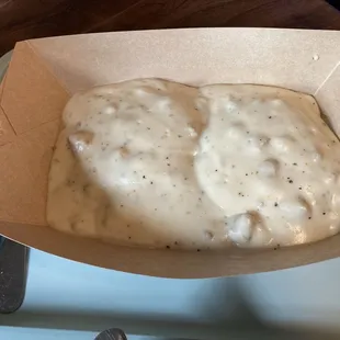 Biscuit and sausage gravy