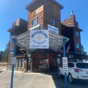 the front of the hotel