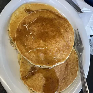 a stack of pancakes on a plate