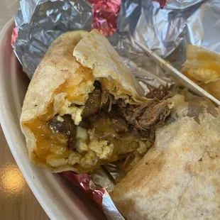 Breakfast Burro with beef