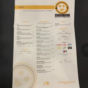 Menu lunch