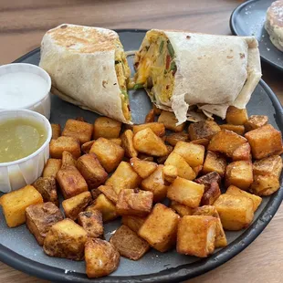 Breakfast Burrito with Diced Potatoes