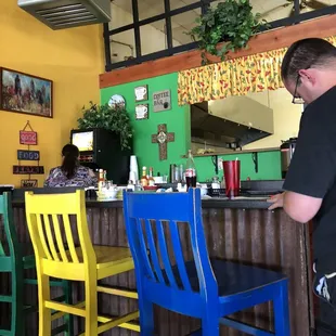 a man sitting at the bar