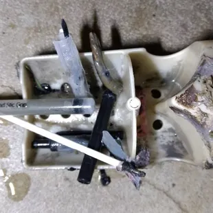 Front load washer filter before cleaning