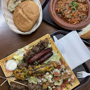 Beef Tagines and combination plate