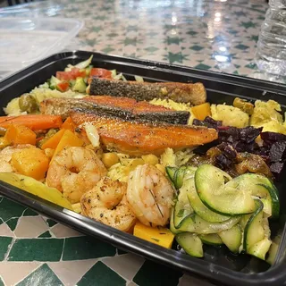 Salmon Filet and Jumbo Shrimp