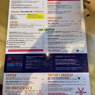 Food menu