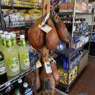 Country ham for sale and sandwiches