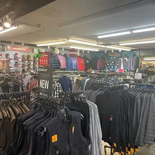 Morris Levin &amp; Son clothing department regularly rotates in new inventory