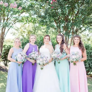 What a lovely bride and bridesmaids!