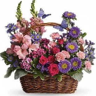 Williamsburg's Best Florist, Morrison's Flowers and Gifts- Country Basket Blooms- $57.95 www.morrisonsflowersandgifts.com