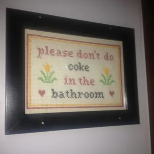 Hilarious. A nod to one of the previous establishments, "Miami." And, good advice.