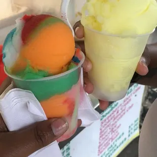 Rainbow &amp; Pina Colada $1 each