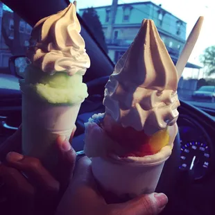 Rainbow and Green Apple Gelati