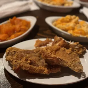 YAMS BAKED MACARONI PORK CHOPS W/ 2 SIDES