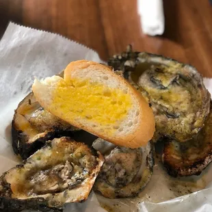 Char broiled oysters