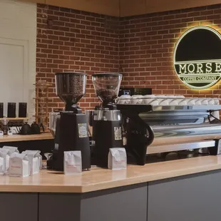 a coffee machine on a counter