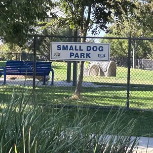 They have a large and small dog park