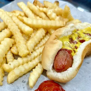 Hot Dog with Fries