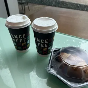 Lattes + Almond Croissant