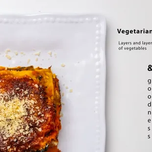 Vegetarian Lasagna, multi-layered vegetables