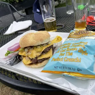 Smash Burger and Chips