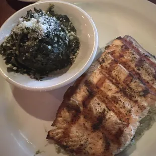 Salmon and Italian spinach