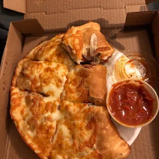 Bomb Meat Lover&apos;s Calzone. They aRe always super quick with delivery too!