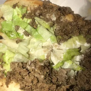 Where is the cheese in the steak and cheese!  Not to mention I put XTRA Cheese. Disappointed!
