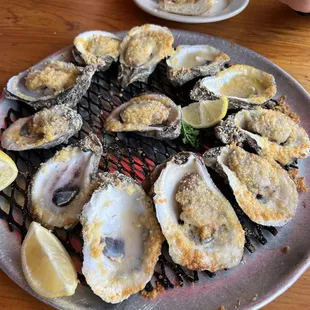 Chargrilled oysters
