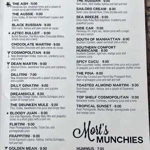 Drink Menu