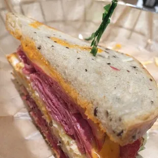 Half of a corn beef special