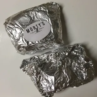 BroS' treat to-go: very well-packaged sandwiches to-go