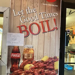 a sign for the good times boil