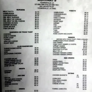Menu. good burgers.