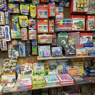 Fun art supplies for the kids.