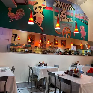 the interior of a restaurant