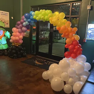 Decorations at entrance