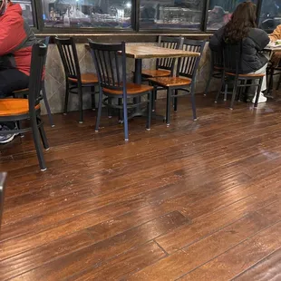 a woman sitting at a table